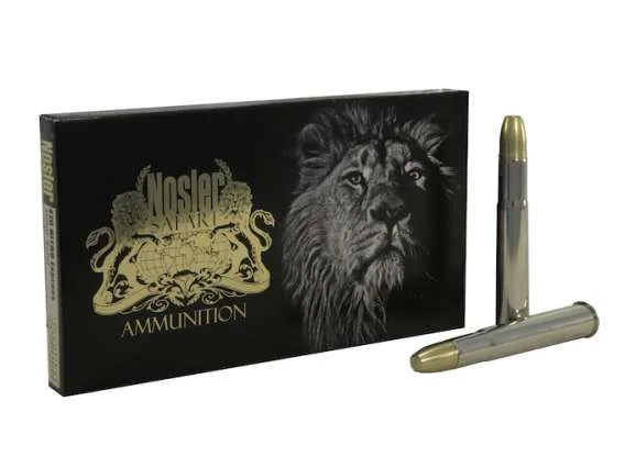 Nosler Safari Ammunition 470 Nitro Express 500 Grain Solid 50 rounds