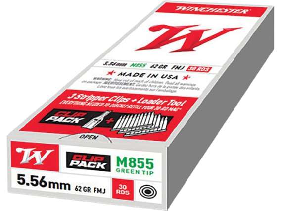 Winchester USA Ammunition 5.56x45mm NATO 62 Grain M855 SS109 Penetrator Full Metal Jacket