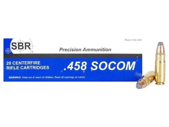 SBR Ammunition 458 SOCOM 350 Grain Soft Point 500 rounds