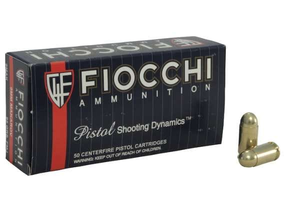 Fiocchi Shooting Dynamics Ammunition 9x18mm (9mm Makarov) 95 Grain Full Metal Jacket