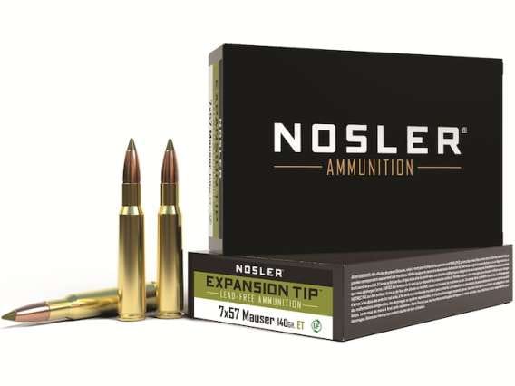 Nosler E-Tip Ammunition 7x57mm Mauser (7mm Mauser) 140 Grain E-Tip Lead-Free 300 round