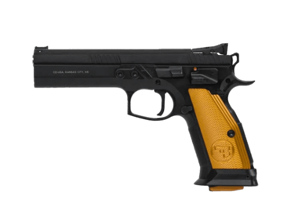 CZ-USA CZ 75 Tactical Sport Orange 9mm Luger 5.23" Barrel Black Slide Orange Grips 20-Round