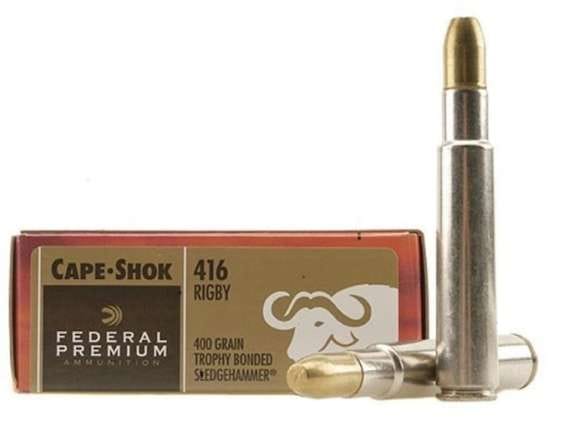 Federal Premium Safari Ammunition 416 Rigby 400 Grain Trophy Bonded Sledgehammer 50 round