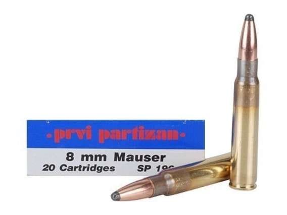 Prvi Partizan Ammunition 8x57mm JS Mauser (8mm Mauser) 196 Grain Soft Point 500 rounds