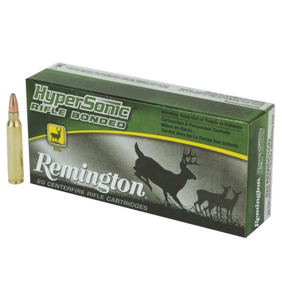 Remington HyperSonic Ammunition 223 Remington 62 Grain Core-Lokt Ultra Bonded Pointed Soft Point 500 rounds