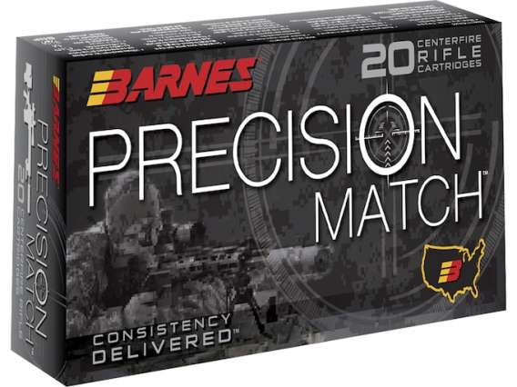 Barnes Precision Match Ammunition 5.56x45mm NATO 69 Grain Open Tip Match  500 round