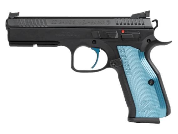 CZ-USA CZ Shadow 2 SA 9mm Luger 4.89" Barrel 17-Round Steel With Blue Grips