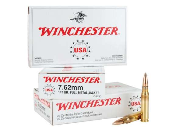 Winchester USA Ammunition 7.62x51mm NATO 147 Grain Full Metal Jacket 500 rounds