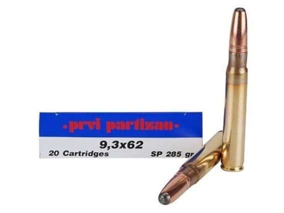 Prvi Partizan Ammunition 9.3x62mm Mauser 285 Grain Soft Point 500 round