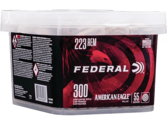 Federal American Eagle Ammunition 223 Remington 55 Grain Full Metal Jacket Boat Tail