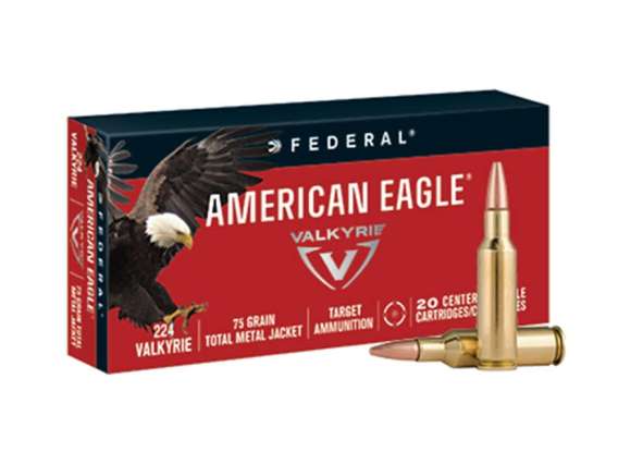 Federal American Eagle Ammunition 224 Valkyrie 75 Grain Total Metal Jacket 500 rounds