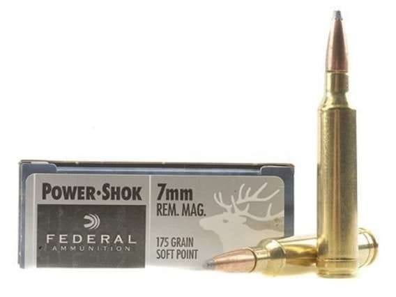 Federal Power-Shok Ammunition 7mm Remington Magnum 175 Grain Soft Point 500 rounds