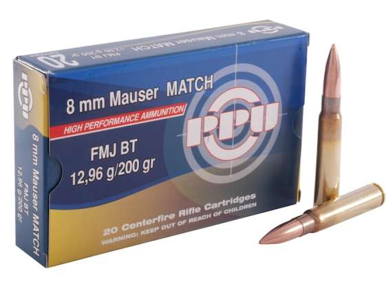 Prvi Partizan Match Ammunition 8x57mm JS Mauser (8mm Mauser) 200 Grain Full Metal Jacket 500 rounds