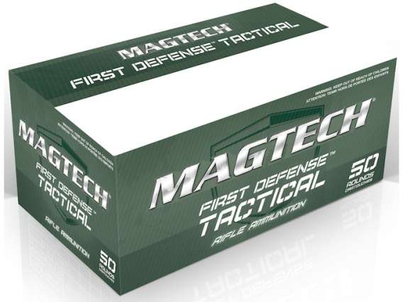 Magtech First Defense Ammunition 5.56x45mm NATO 62 Grain Full Metal Jacket