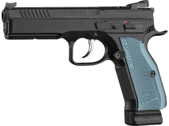 CZ-USA CZ Shadow 2 Optics-Ready Pistol 9mm Luger 4.89" Barrel Black Slide Blue Grips 19-Round