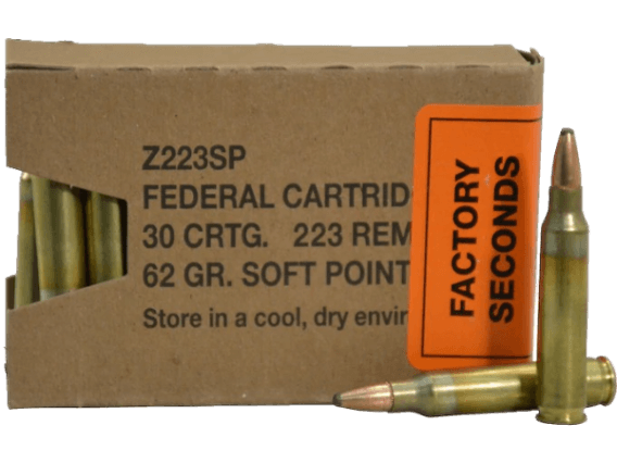 Federal Factory Second Law Enforcement Tactical Ammunition 223 Remington 62 Grain Bonded Soft Point