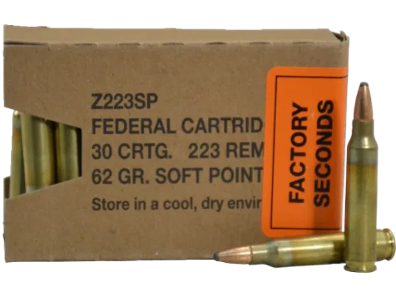 Federal Factory Second Law Enforcement Tactical Ammunition 223 Remington 62 Grain Bonded Soft Point