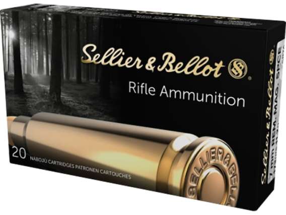 Sellier & Bellot Ammunition 7mm Remington Magnum 173 Grain Jacketed Soft Point 500 rounds