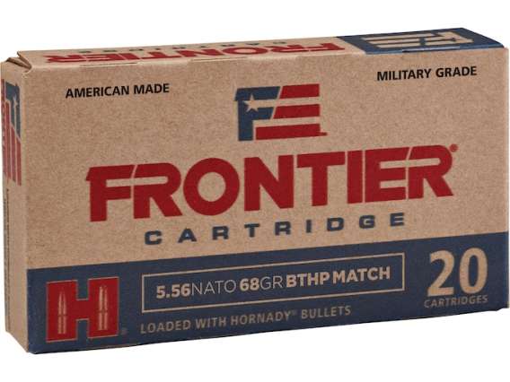 Frontier Cartridge Military Grade Ammunition 5.56x45mm NATO 68 Grain Hornady Hollow Point Boat Tail Match 500 rounds