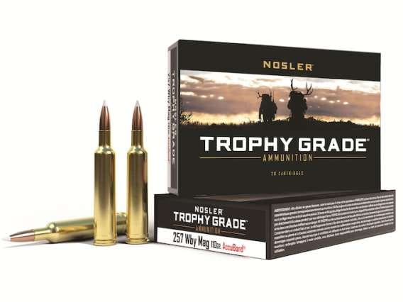 Nosler Trophy Grade Ammunition 257 Weatherby Magnum 110 Grain AccuBond Spitzer 200 round