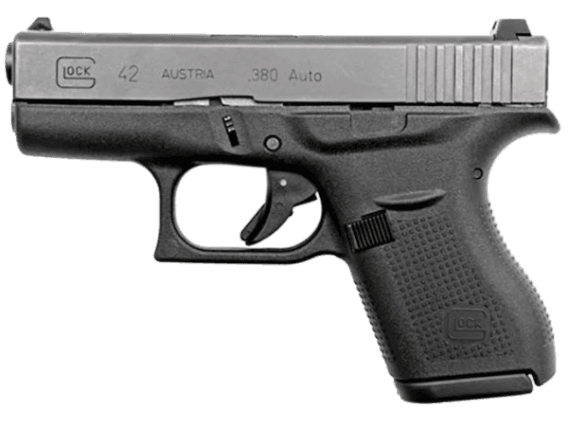 Glock 42 Pistol 380 ACP Fixed Sights 6-Round Polymer Black