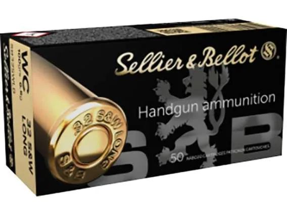 Sellier & Bellot Ammunition 32 S&W Long 100 Grain Wadcutter 500 rounds