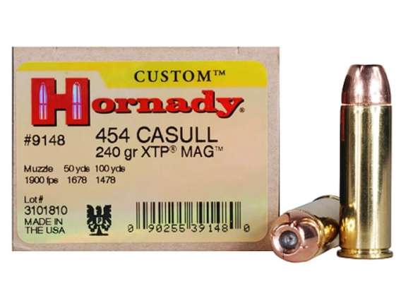 Hornady Custom Ammunition 454 Casull 240 Grain XTP Jacketed Hollow Point 500 rounds