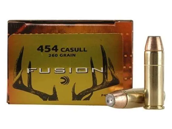 Federal Fusion Ammunition 454 Casull 260 Grain Bonded Jacketed Hollow Point  500 rounds