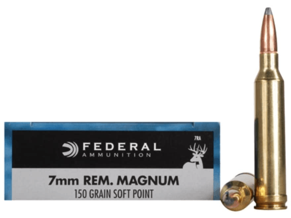 Federal Power-Shok Ammunition 7mm Remington Magnum 150 Grain Soft Point 500 rounds