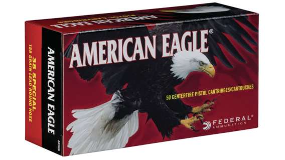 Federal Premium Centerfire Handgun Ammunition .38 Special 158 grain Lead Round Nose Centerfire Pistol Ammunition 500 ROUNDS