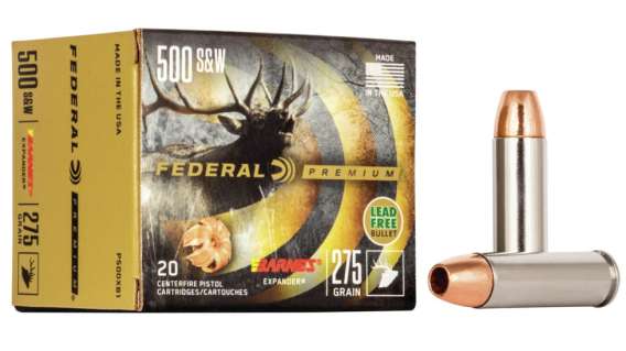 Federal Premium Centerfire Handgun Ammunition .500 S&W Magnum 275 grain Barnes Expander 250 rounds