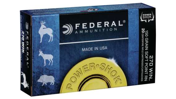 Federal Premium Power-Shok .270 Winchester 150 grain Jacketed Soft Point 500 round