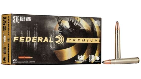 Federal Premium VITAL-SHOK .375 H&H Magnum 300 grain Nosler Partition 300 rounds