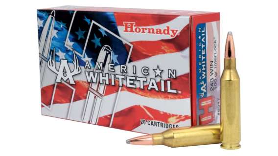 Hornady American Whitetail .243 Winchester 100 Grain InterLock Boat-Tail SP Centerfire 500 rounds