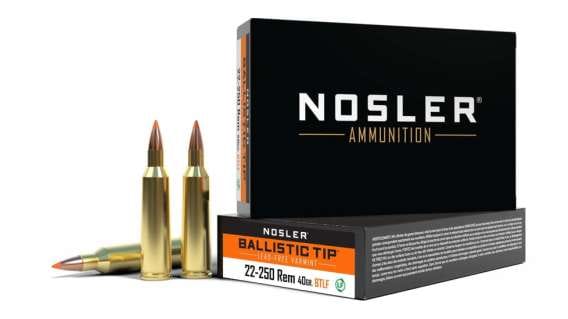 Nosler .22-250 Remington Ballistic Tip 40 grain Brass Cased