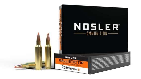 Nosler .22 Nosler Ballistic Tip 55 grain Brass Cased 500 rounds