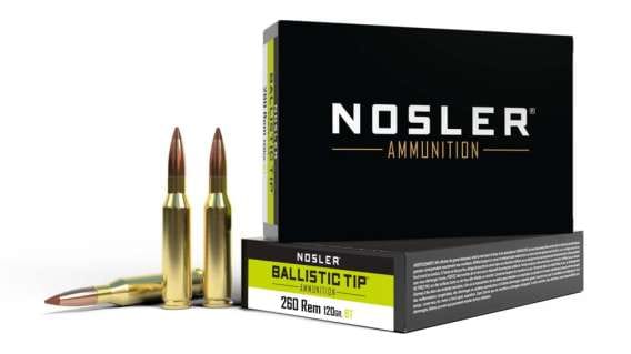 Nosler .260 Remington 120 Grain Ballistic Tip Brass Cased 500 rounds