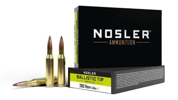 Nosler .260 Remington 140 Grain Ballistic Tip Brass Cased 500 rounds