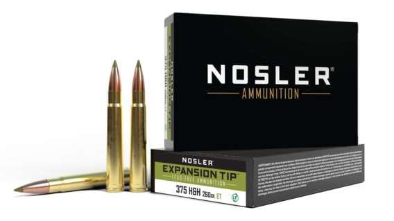 Nosler .375 H&H Magnum 260 Grain E-Tip Boat Tail Brass Cased 200 rounds