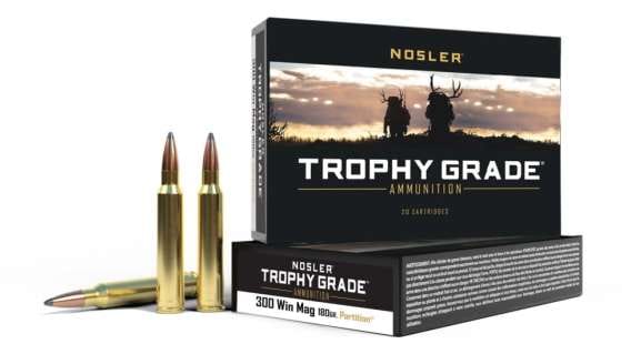 Nosler Trophy Grade 300 Win mag 180gr Partition Brass 500 rounds