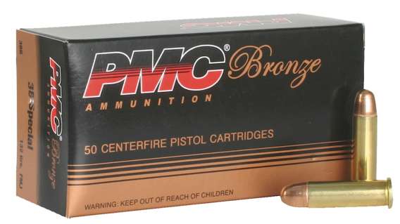 PMC 38G Bronze .38 Special 132 grain Full Metal Jacket (FMJ) Brass Casing Centerfire Pistol Ammunition 500 RDS