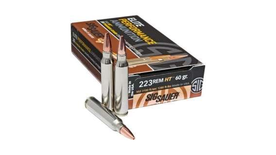 Sig Sauer Elite Performance Hunting HT Ammunition 223 Remington 60 Grain Solid Copper Expanding Lead-Free 500 rounds