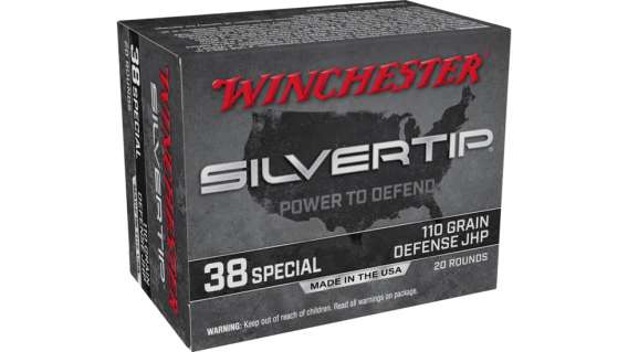 Winchester SUPER-X HANDGUN .38 Special 110 grain Silvertip Jacketed Hollow Point Centerfire Pistol Ammunition 500 RDS