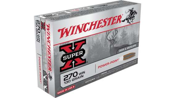 Winchester SUPER-X RIFLE .270 Winchester 130 grain Power-Point Brass Cased 500 round