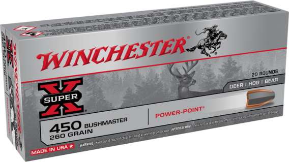 Winchester SUPER-X RIFLE .450 Bushmaster 260 grain Power-Point 500 rounds